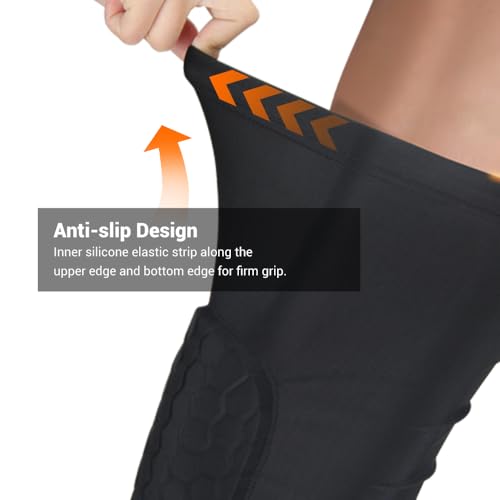 PISIQI Knee Pads Compression Pads Long Leg Sleeve Collision Avoidance Brace - color: Ni Cai Black, size: Medium