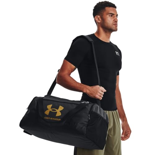 Under Armour Undeniable 5.0 Duffle - color: Black Medium Heather (002)/Metallic Gold, size: Medium (58L)