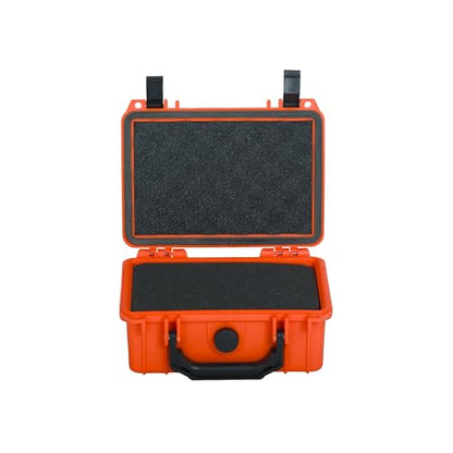 MEIJIA Portable All Weather IP67 Waterproof Protective Case, Hard Case,Camera Case With Customizable Foam,Fit Use of Drones, Cameras,Equipments, 8.12”x6.56”x 3.56” (Orange)