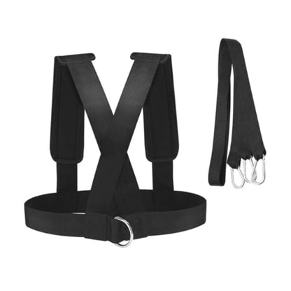 Sled Harness Tire Pulling Speed Resistance Power Belt Adjustable Weight Trainer with Pull Strap