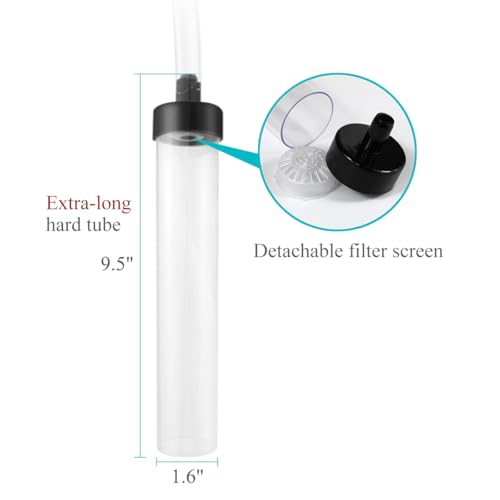 5ft Aquarium Siphon Vacuum Cleaner for Fish Tank Cleaning Gravel & Sand - size: 5ft