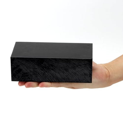 2PCS Black HDPE Plastic Block, Polyethylene Tapping Block, Polyethylene Solid Plastic Block for Machining, Flooring Home, Prototyping, Home Improvements, DIY Projects, Engineering (2" x 3" x 6")