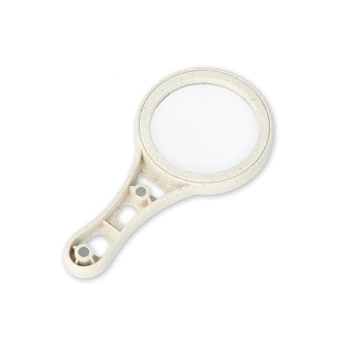 4 Pack Carson MagnetMag Wheat Magnifier - Organic Handheld Magnifier with 3X Magnification, 6X Spot Lens and Magnetic Handle Made from Real Wheat - Magnifying Glasses Set (DX-50EF)