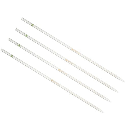 PATIKIL Graduated Dropper Pipettes 4 Pcs 0.1ml Reusable Borosilicate Glass Pipette for Transfer Liquid for Laboratory, Chemistry, Clear - size: 0.1ml