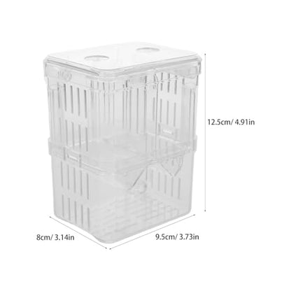 BESPORTBLE 2pcs Fish Tank Incubator: Transparent Fish Breeding Box for Aquarium Floating Isolation Hatchery - Small Incubator for Guppy Betta Clownfish