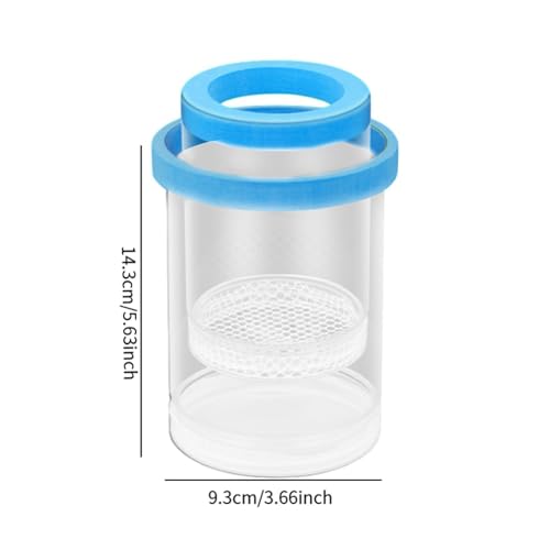 Floating Fish Breeding Isolation Box, Aquarium Breeder Round Spawning Box, Fine Mesh Clear Hatching Box, Aquarium Hatchery Accessory, Style A Blue
