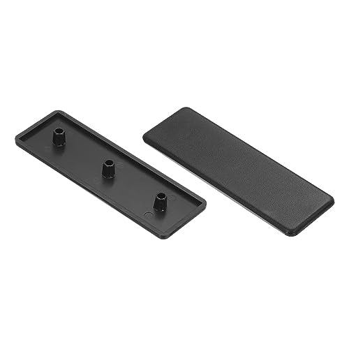 MECCANIXITY 10Pcs Standard Plastic Rectangle Aluminum Extrusion End Cap Black Hole Dia 7.2mm 120x40mm for Trolley, Fish Tank Rack, Storage Rack - size: 120x40mm