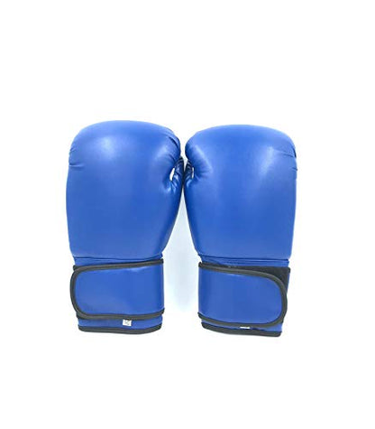 Boxing Gloves Blue Kickboxing, Grappling, Fighting, Muay Thai Training Boxing Bag Gloves, Punch Bags and Focus Pads Punching Plain-Blank Vinyl Gloves No Logo - size: 12oz