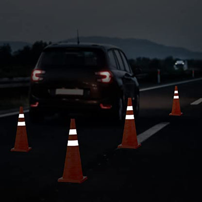 RoadHero 28 Inch 4 Pack Collapsible Traffic Safety Cones with Bag, Orange - size: 28 Inch
