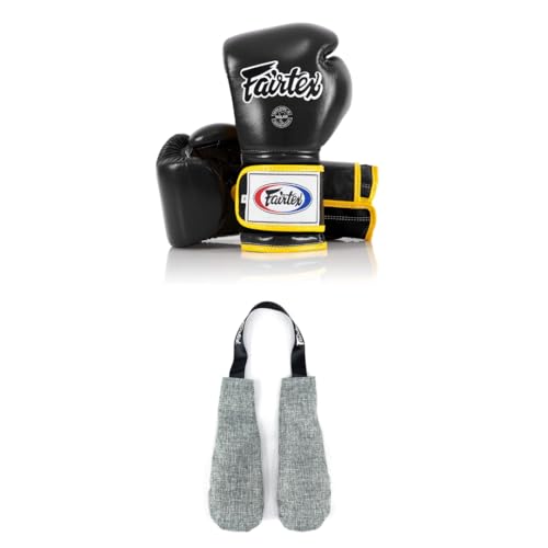 Fairtex BGV9 Boxing Gloves with Deodorizer Inserts | Mexican Style Glove for Hard Hitters + Odor & Moisture Absorber for Boxing, MMA, Muay Thai | Perfect Bundle for Clean & Durable Gear