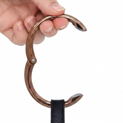 Clipa Bag Hangers The Ring that Opens into a Hook, Closes Automatically - color: Polished Copper