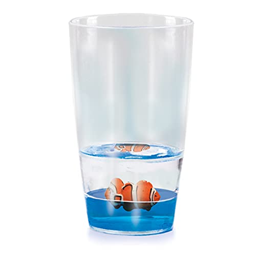 Deluxebase Floatarama Tumbler - Clown Fish from 9oz BPA-Free Acrylic Plastic Drinking Glasses with Floating Animal Figurines. Cute Drinkware and Novelty Glassware. - style: Clown Fish