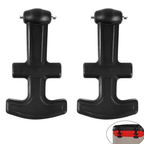 Upgraded Cooler Latches & Drain Plug Kit - Durable Rubber, Compatible with Yeti Roadie, Tundra, Tank, and RTIC - style: T-handle Latches