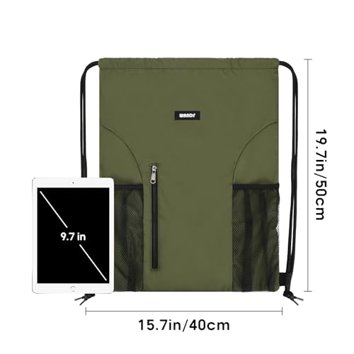 WANDF Drawstring Backpack, Gym Sackpack for Sports - color: Green