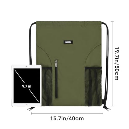 WANDF Drawstring Backpack, Gym Sackpack for Sports - color: Green