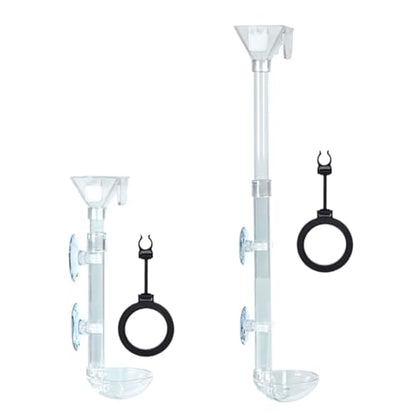 Feeder Acrylic Shrimp Feeders Tube Dish Set Highly Transparents Acrylic Aquariums Feeders for Home Aquariums - size: 245-410mm
