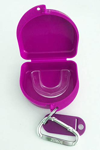 Lacrosse (Purple) Case for Mouth Guards, Retainers - 7 Standing Sticks - color: Purple