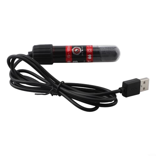 for Aquarium Heater Rod 90mm USB Submersible Fish Tank Thermostat with Auto 26C Control IP68 Waterproof Hard Glass Tube Quick Heat for Small Tanks up to 20L Black(15W) - size: 15W