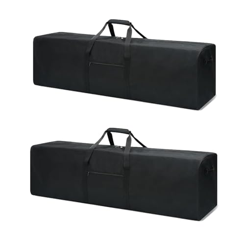 Urbanstand 52 inch Foldable Duffel Lock Zipper Travel Camp, Black 2Pack - color: Black, size: 52 Inch