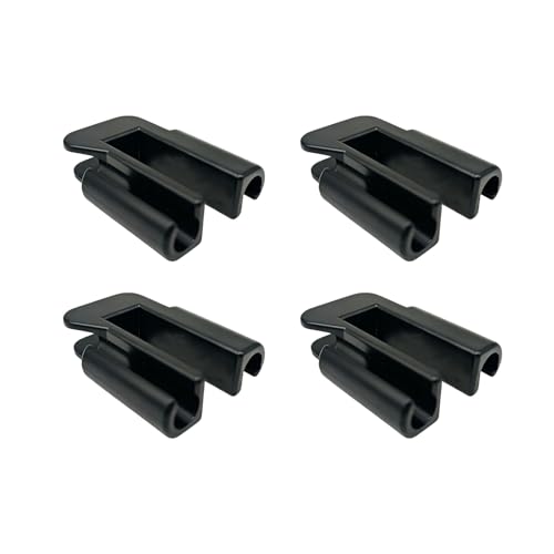 Snap-On Aquarium Clips(Set of 4) – Fish Tank Hose Clips for Organizing Air Hoses,Cables,and Filter Tubes,Easy to Install Aquarium Accessory (Black) - color: Black