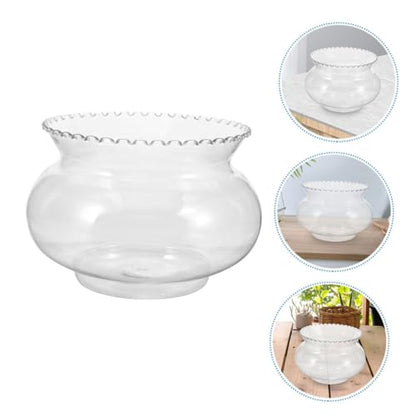 DECHOUS Round Aquarium Versatile Fish Bowl for Betta Fish Turtles for Home Decor Hydroponic Display Compact Desktop Centerpiece Easy Maintenance