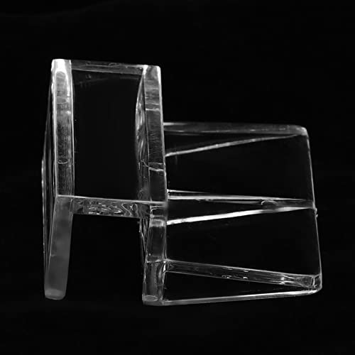 SUNGOOYUE Aquarium Glass Cover Holder, Acrylic Fish Tank Lid Clips 20 Pack 12mm, Clear Rimless Cover Support, Easy Edge Mount, Fits Open Aquariums Pet Boxes Snake Tanks (5mm)