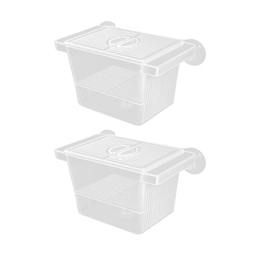 Multipurpose Fish Isolation Tanks with Strong Suction Cup for Aggressive Injured Pregnant and Fry Protections 2PCS Aquarium Isolation Divider
