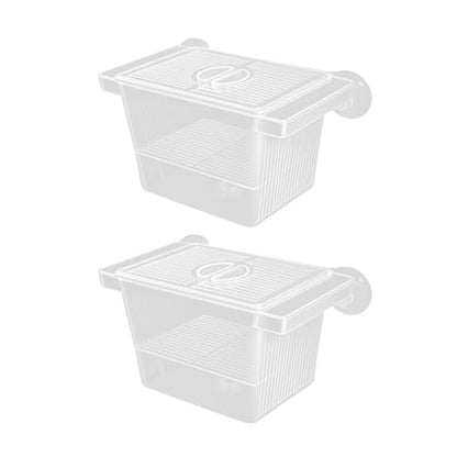 Multipurpose Fish Isolation Tanks with Strong Suction Cup for Aggressive Injured Pregnant and Fry Protections 2PCS Aquarium Isolation Divider