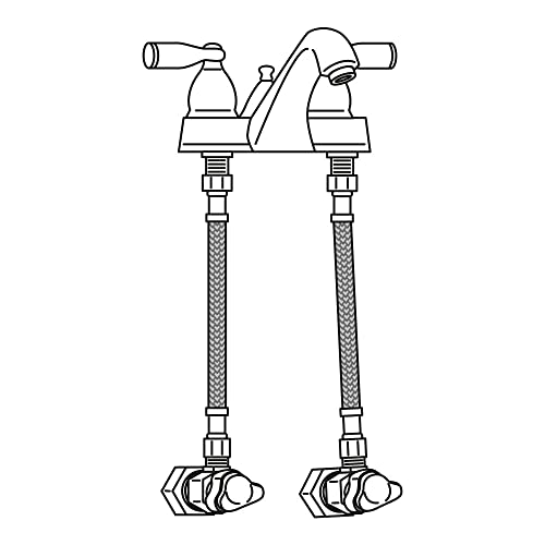 [2-Pack] PROCURU 72" (6Ft) x 3/8" Comp x 1/2" FIP Faucet Hose Connector, Stainless Steel Braided Supply Line, Certified Safe (9SF72-2P) - size: 72 Inch