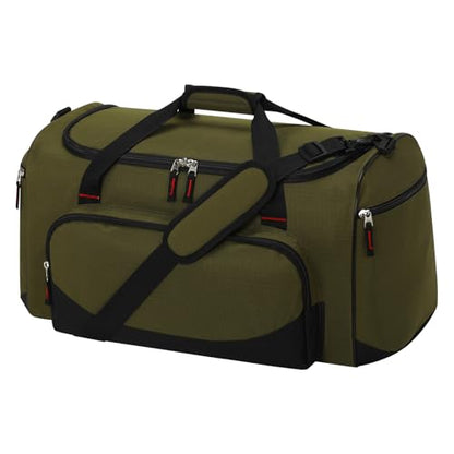 45L Gym Sport Duffle Bag for Men, Olive Green - color: Olive Green