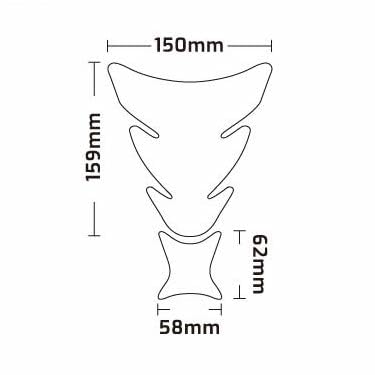 Motorcycle Tank Pad Flame KT8040 (Blue) - color: Blue