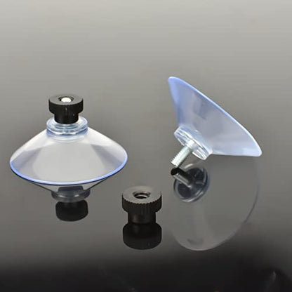 Suction Cup 40 mm Glass Suction Pads Clear PVC Sucker Pads Suction Holder Without Hooks for Bathroom Wall Door Glass Window Car Shade (Black, 24pcs) - size: 24Pcs Black