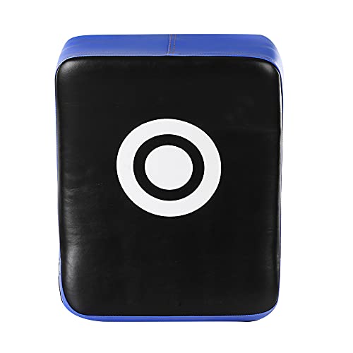 KANASI Curved Arm Pad Focus, Ergonomic Design with high Density EVA for Kickboxing Taekwondo Muay Thai Training and Sparring Safety for Martial Arts Enthusiasts - color: Black Blue