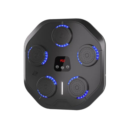 Music Boxing Machine with Boxing Gloves Bluetooth Wall Mounted Boxing Machine Training Punching Exercise Suitable for Adults Home, Office and Indoor Use - Black
