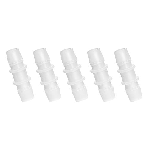 Plastic Hose Barb Fitting, 1/2" x 1/2" Barbed Splicer Mender Joint Adapter Union Fitting (Pack of 5) - size: 1/2 inch