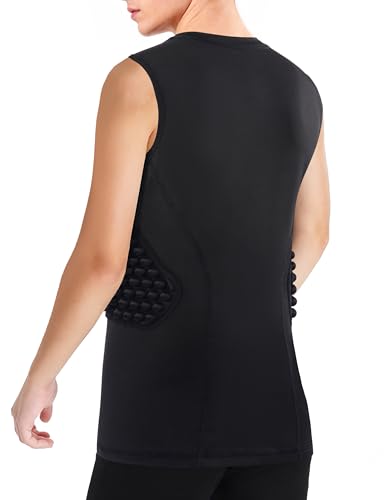 Roadbox Youth Baseball Chest Protector Padded Compression Shirt Heart Guard - color: 01 Black, size: X-Small
