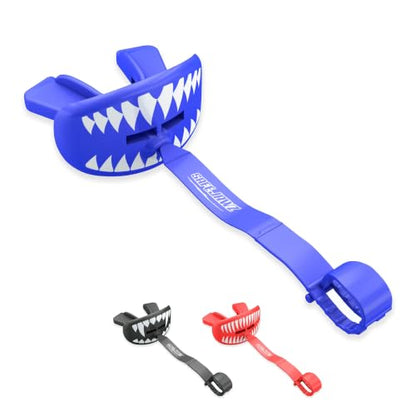 SAFEJAWZ Lip Guard, Football Mouth Guard with Detachable Strap - color: Shark