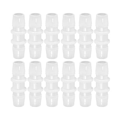Plastic 1/4” hose ID Barb pipe connectors Joint Splicer Mender Adapter Union Boat Water Air Aquarium O2 Fuel (pack of 12)