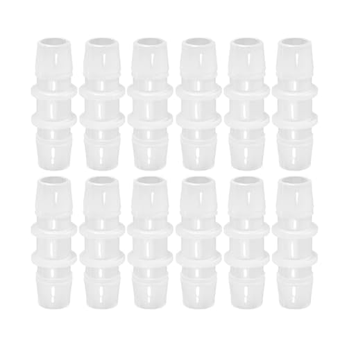 Plastic 1/4” hose ID Barb pipe connectors Joint Splicer Mender Adapter Union Boat Water Air Aquarium O2 Fuel (pack of 12)