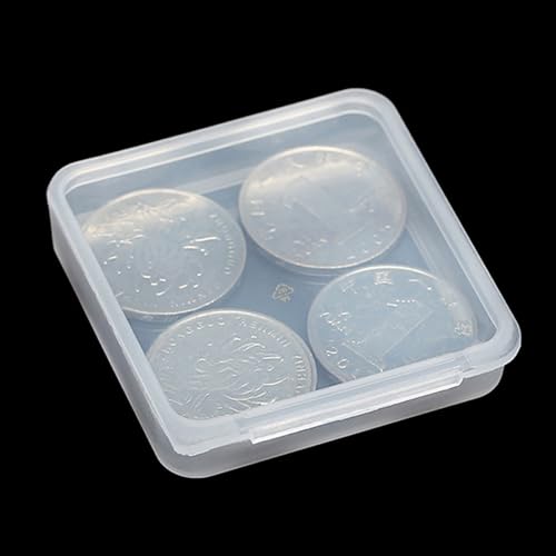Square Clear Craft Supply Case (2.13 x 2.13 x 0.47 Inches), 12 Pack Plastic Storage Containers with Lids, Square Bead Organizers for Beads, Earplugs, Pins, Small Items etc - size: 2.13 x 2.13 x 0.47 Inch