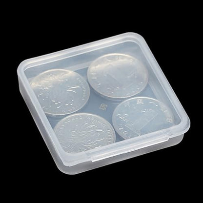 Square Clear Craft Supply Case (2.13 x 2.13 x 0.47 Inches), 12 Pack Plastic Storage Containers with Lids, Square Bead Organizers for Beads, Earplugs, Pins, Small Items etc - size: 2.13 x 2.13 x 0.47 Inch