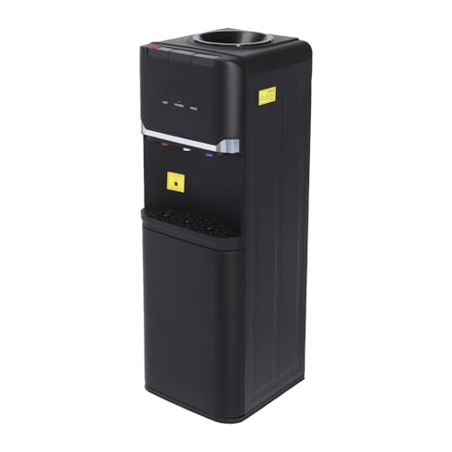 Top Loading Water Cooler Dispenser, Freestanding Cold & Hot & Warm Water Dispenser, Top Loading Water Dispenser for 5 Gallon Bottles, Perfect for Home Office School (Black)