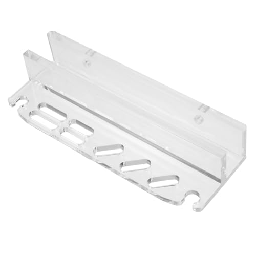 Happyyami Aquarium Tool Holder Acrylic Fish Tank Organizer for Scissors Tweezers and Tongs Easy Installation with Multiple for Convenient Tool Storage