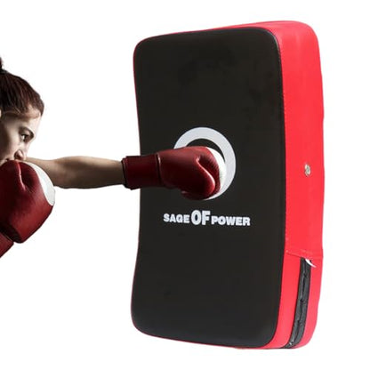 Boxing Training Pads Curved Beginner Training Focus Mitts Striking Target | Sparring Coaching Pad for Krav Maga, , Karate, MMA, Kickboxing, Sparring, Drills, Boxing Training Equipment - color: red