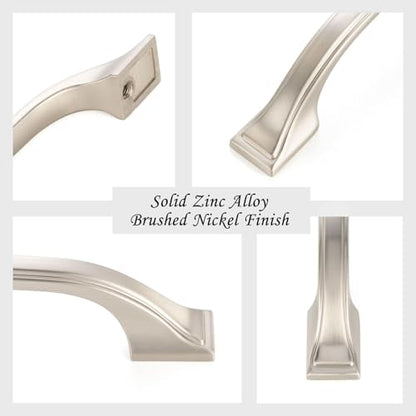 20 Pack 3 Inch Brushed Nickel Cabinet Pulls Satin Nickel Cabinet Handles Silver Kitchen Hardware for Cabinets Drawer Dresser ZP2409 Cupboard Bedroom Closet Bathroom Vanity - color: Brushed Nickel, size: 3" Hole Centers-20 Pcs