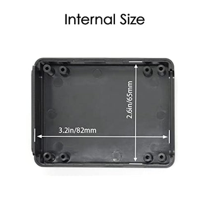 5 Pieces ABS Plastic Electrical Project Case Power Junction Box, Project Box Black 3.5 x 2.8 x 1.1 inch (90 x 70 x 28 mm) - size: 3.5" x 2.8" x 1.1"(5pc)