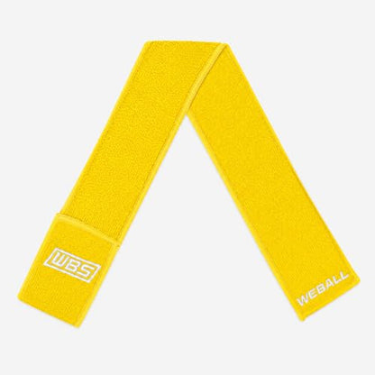 We Ball Sports Streamer Football Towel, Sports Towel with Hook and Loop Fastener to Clean Football Visor and Gloves (True Yellow) - color: True Yellow