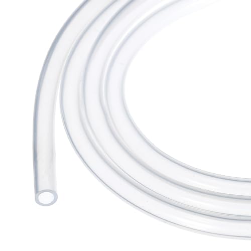 3.3ft 1/4" ID x 5/16" OD Silicone Tubing Clear 6mm x 8mm Industrial Plastic Tubing Pure Silicone Hoses for Pump Siphoning Draining Irrigation Brewing - color: Clear, size: 1/4" x 5/16"