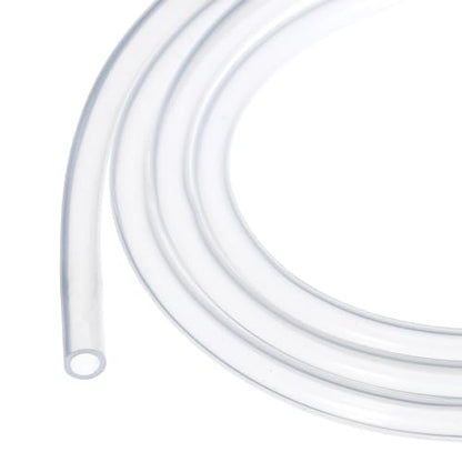 3.3ft 1/4" ID x 5/16" OD Silicone Tubing Clear 6mm x 8mm Industrial Plastic Tubing Pure Silicone Hoses for Pump Siphoning Draining Irrigation Brewing - color: Clear, size: 1/4" x 5/16"