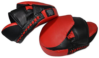 NO Logo Deluxe Curved Punch Mitts for Boxing MMA Krav MAGA Muay Thai Martial Arts